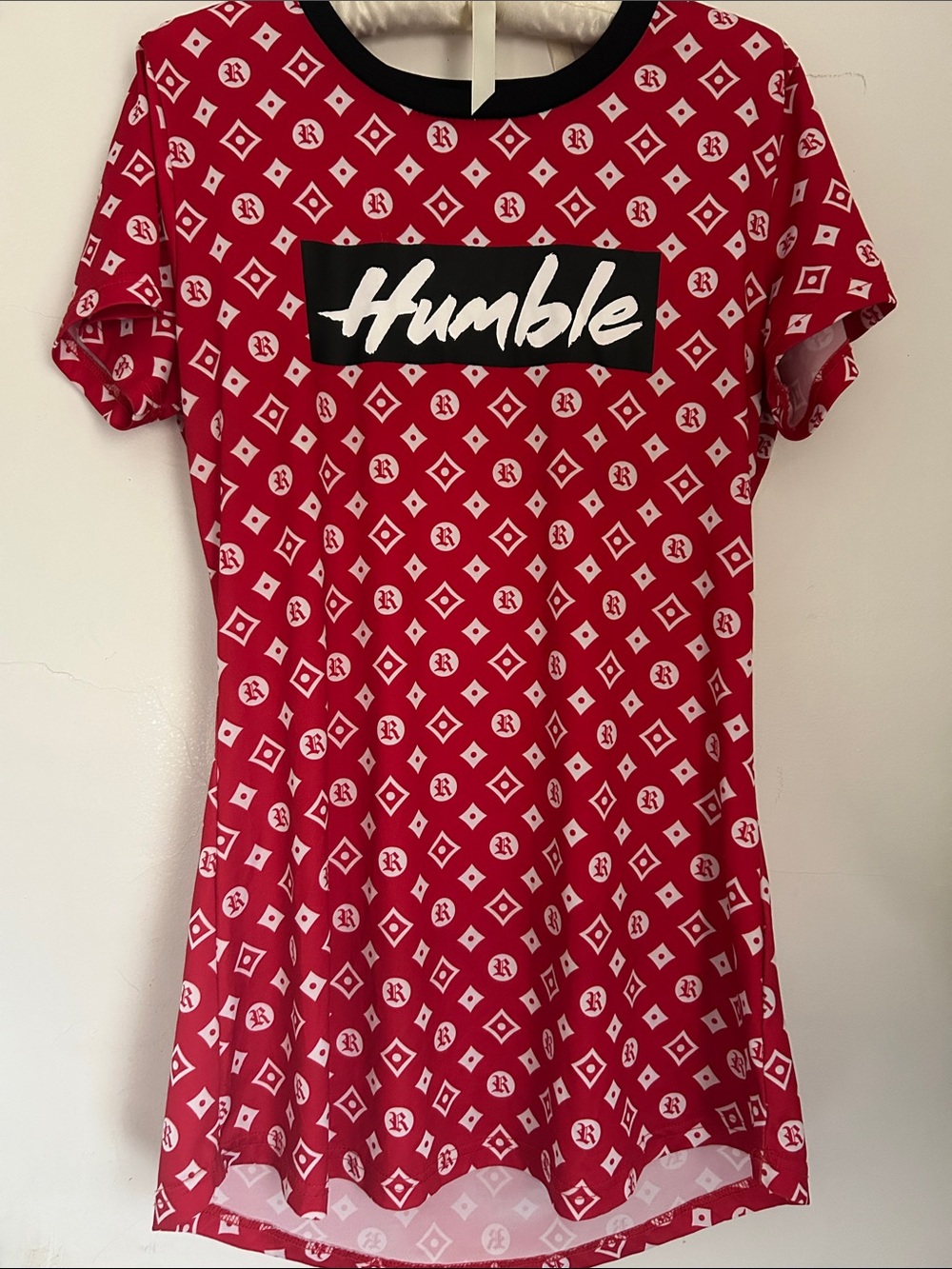 Humble Red Graphic Short Sleeve Tee dress